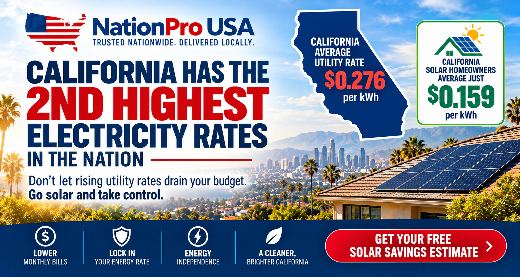 California homeowner reviewing high electricity rates and rooftop solar options