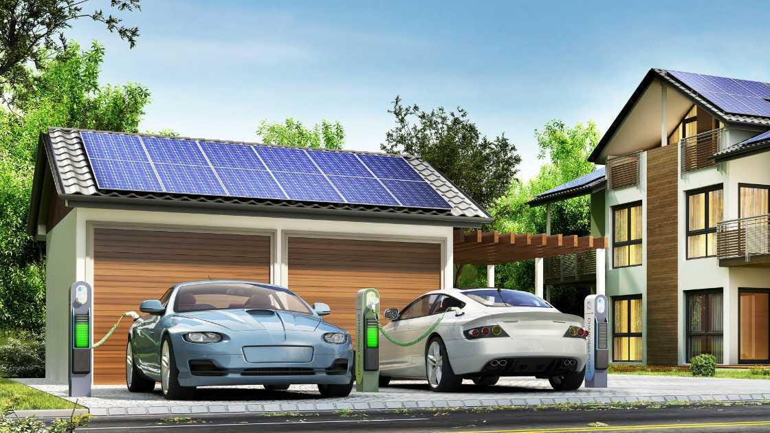 Home battery storage paired with a residential rooftop solar system