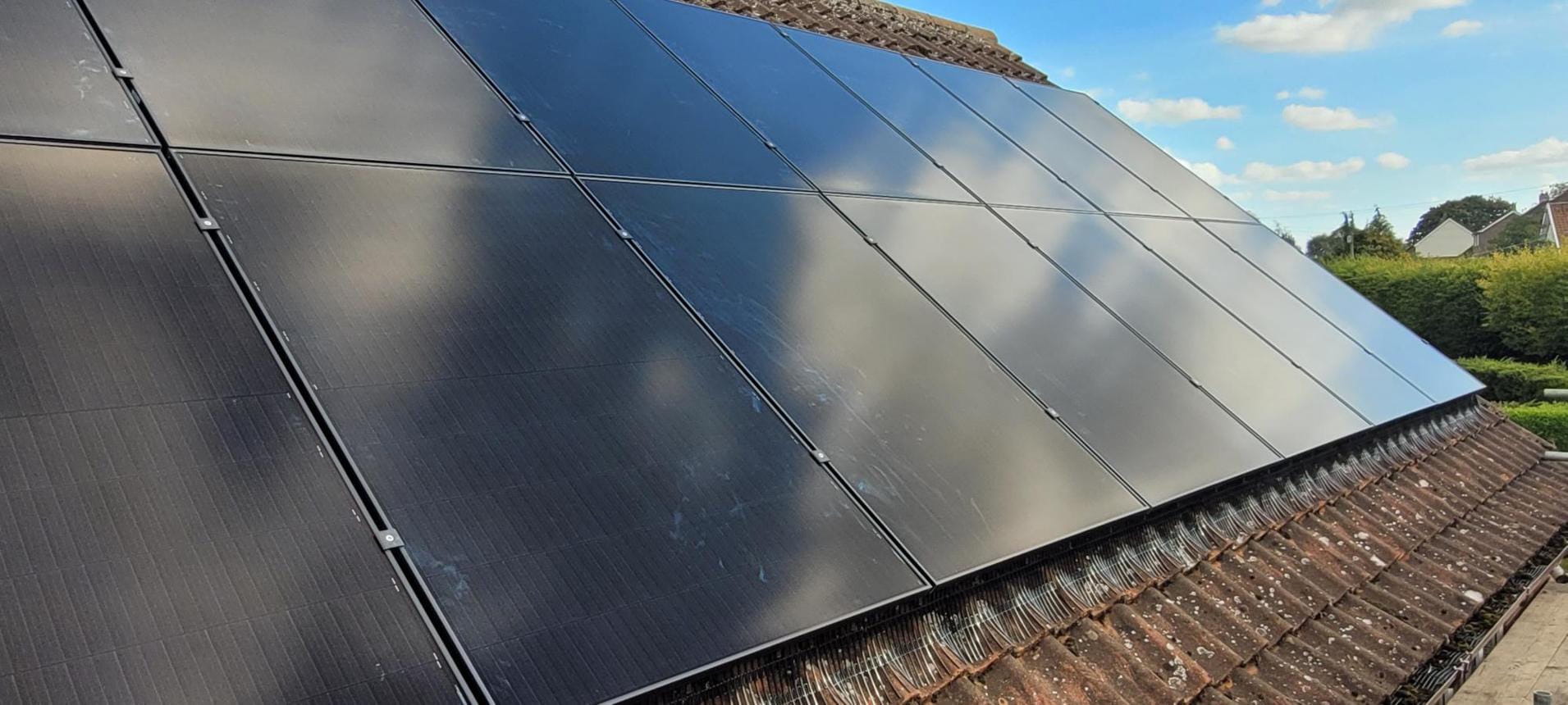 California residential solar installation used in a high electricity consumption home