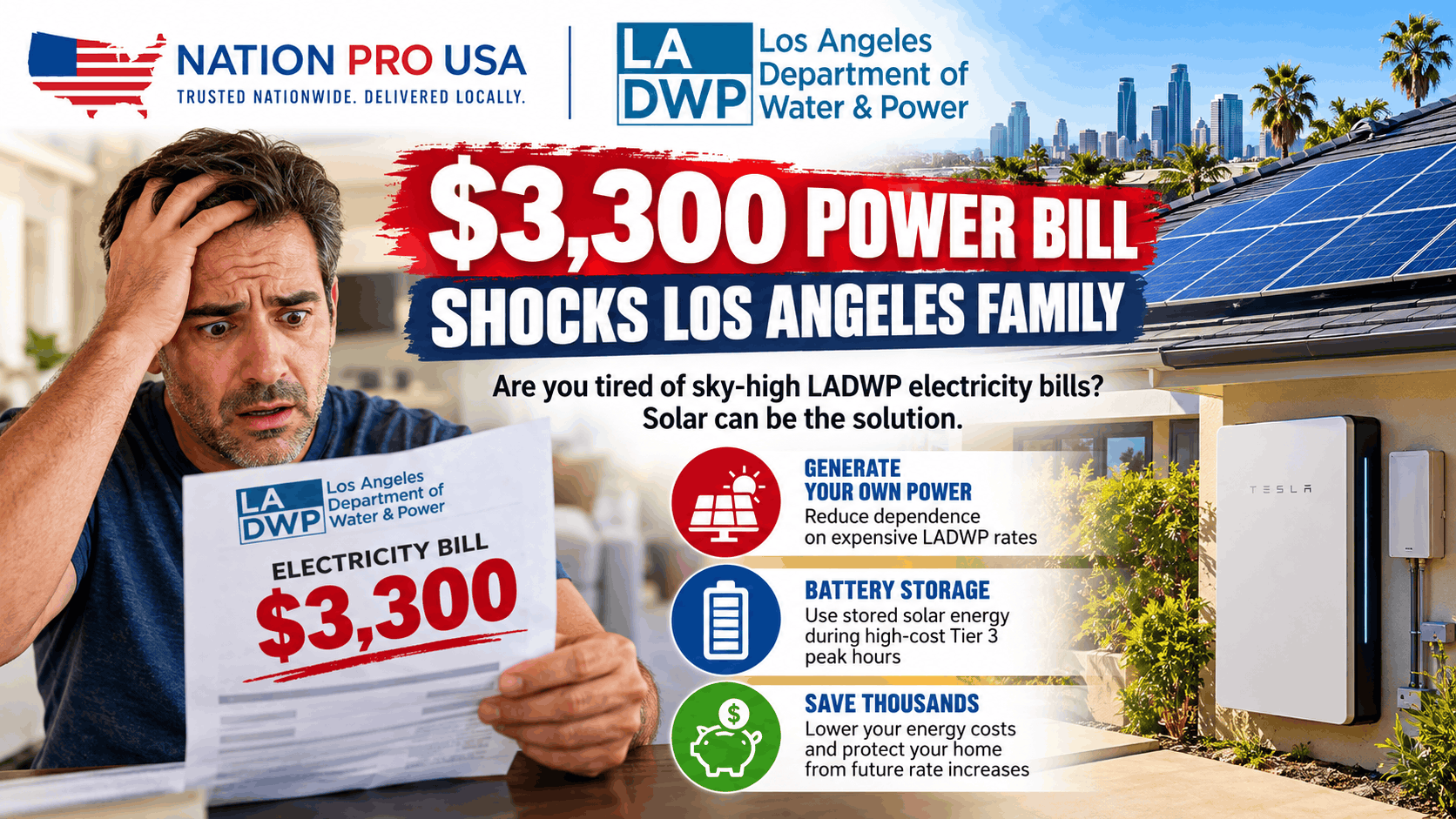 LADWP high electricity costs and solar options for Los Angeles homeowners