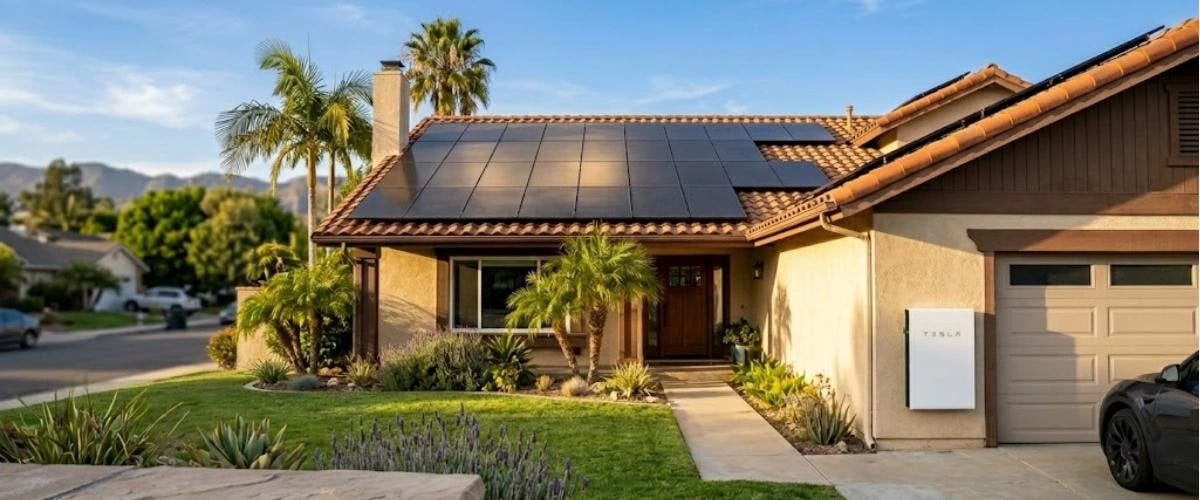 Residential solar and battery storage system for California homeowners