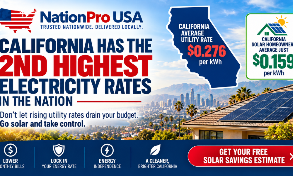 California homeowner reviewing high electricity rates and rooftop solar options