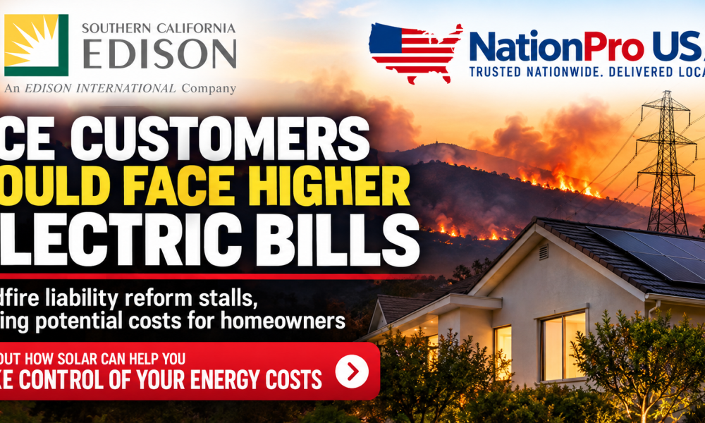 Southern California Edison power lines in California wildfire territory